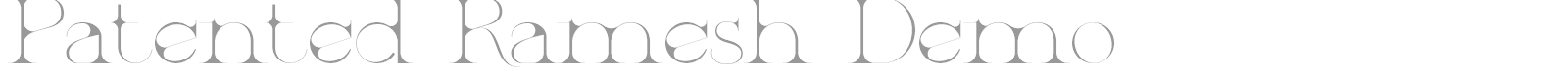 Patented Ramesh font preview